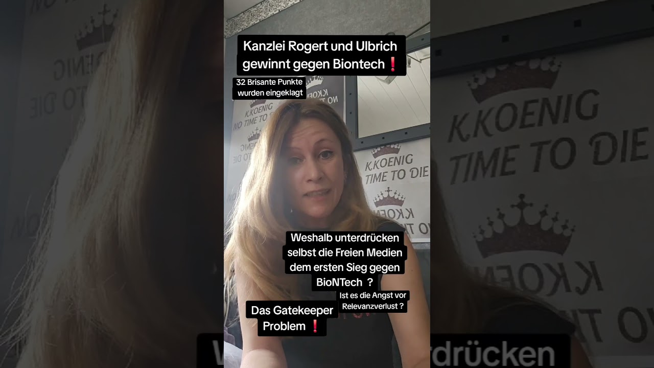 ⚖️ JURISTISCHER SIEG GEGEN BIONTECH!Die Kanzlei Rogert & Ulbrich erzwingt vor dem LG Aurich ein Urt.