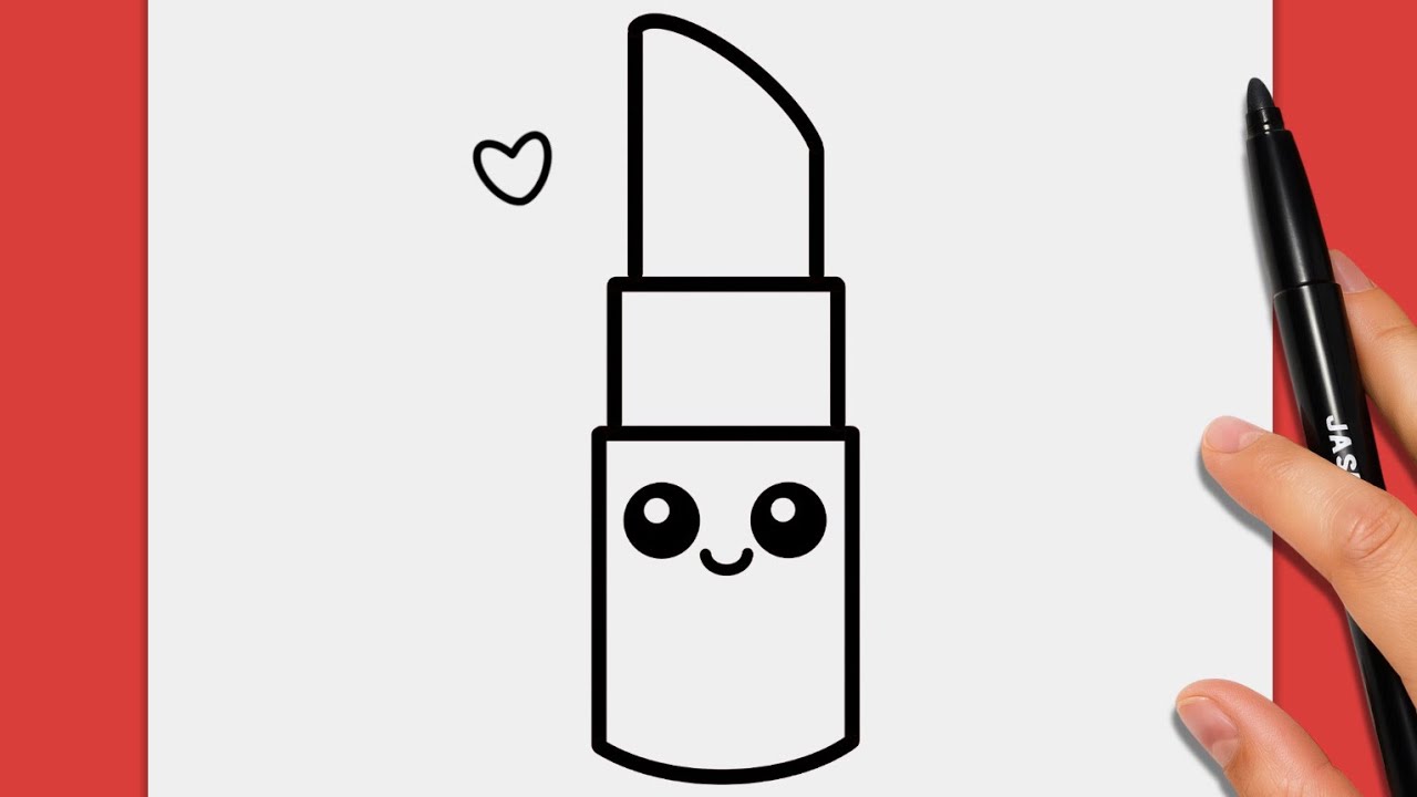How to Draw a Cute Lipstick for Kids | Easy Drawing Step by Step 
