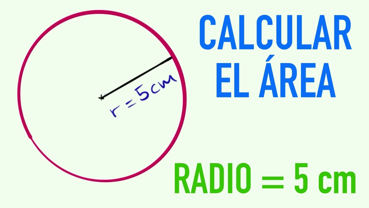 Cómo calcular el área de un círculo de 5 cm de radio