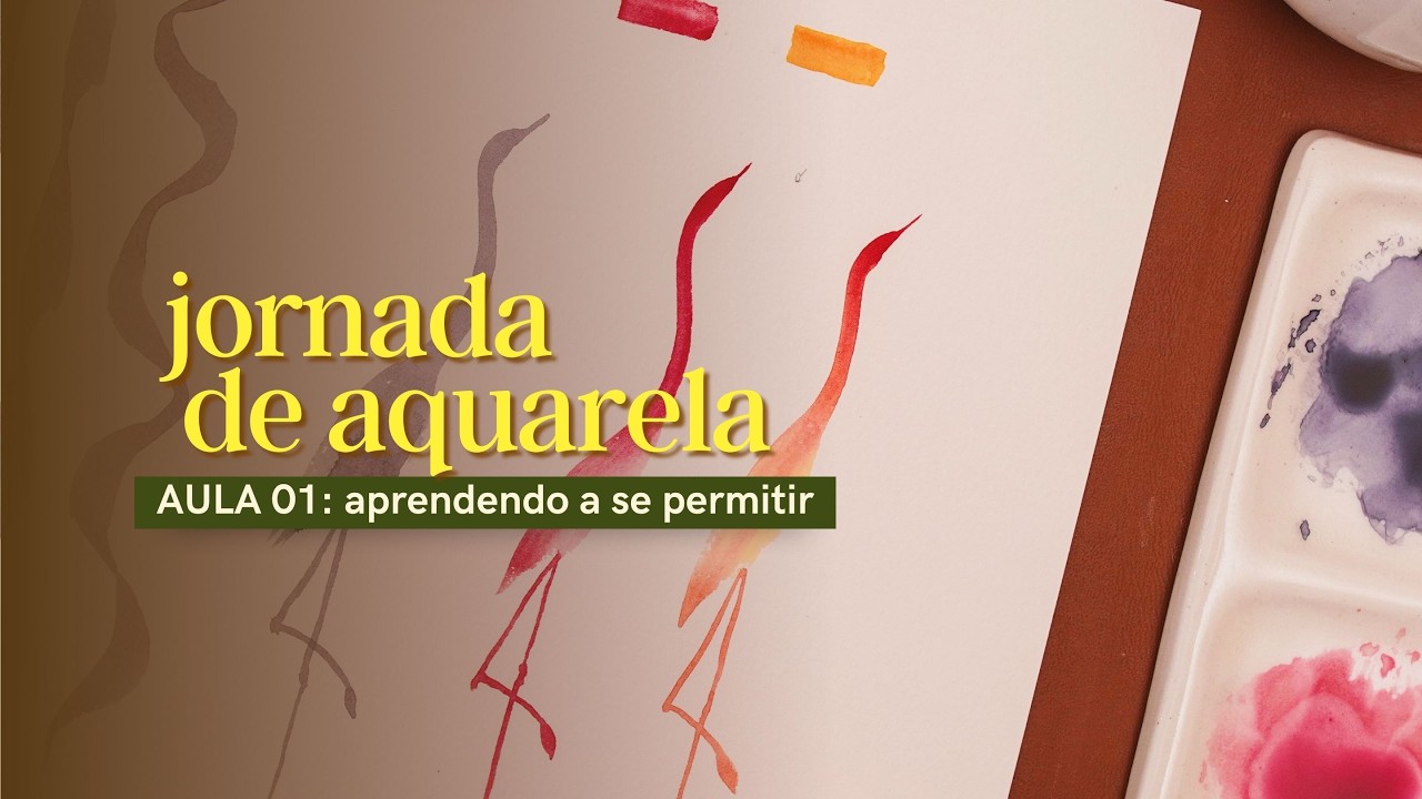 Aula 01 | Aquarela para iniciantes: aprenda a controlar a pressão no pincel