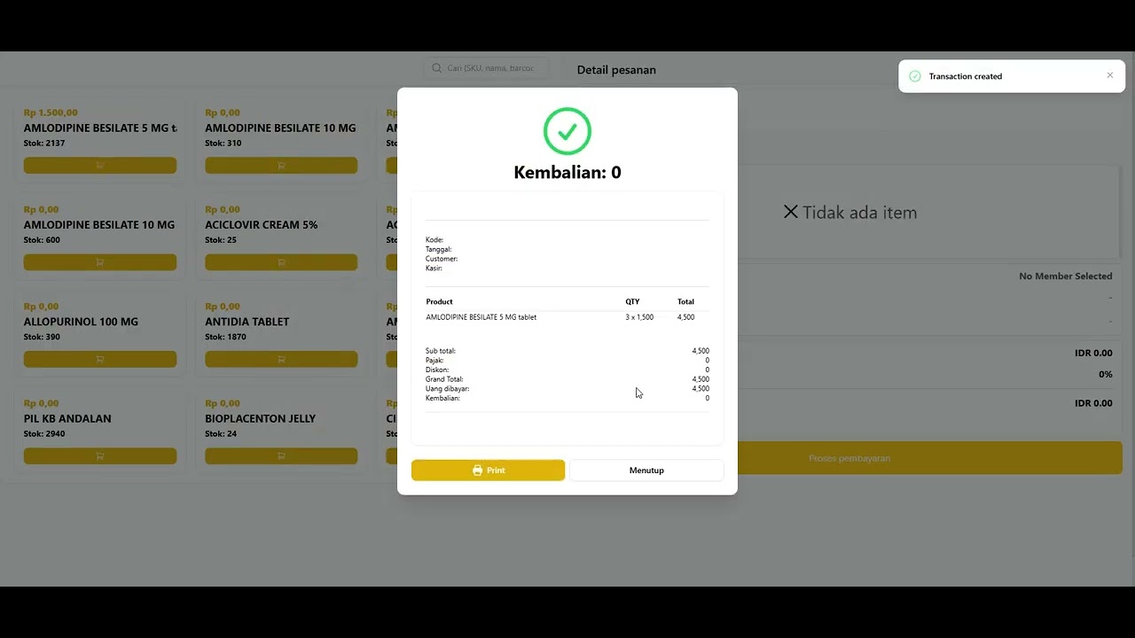 Tutorial Penjualan pada Aplikasi Besign POS