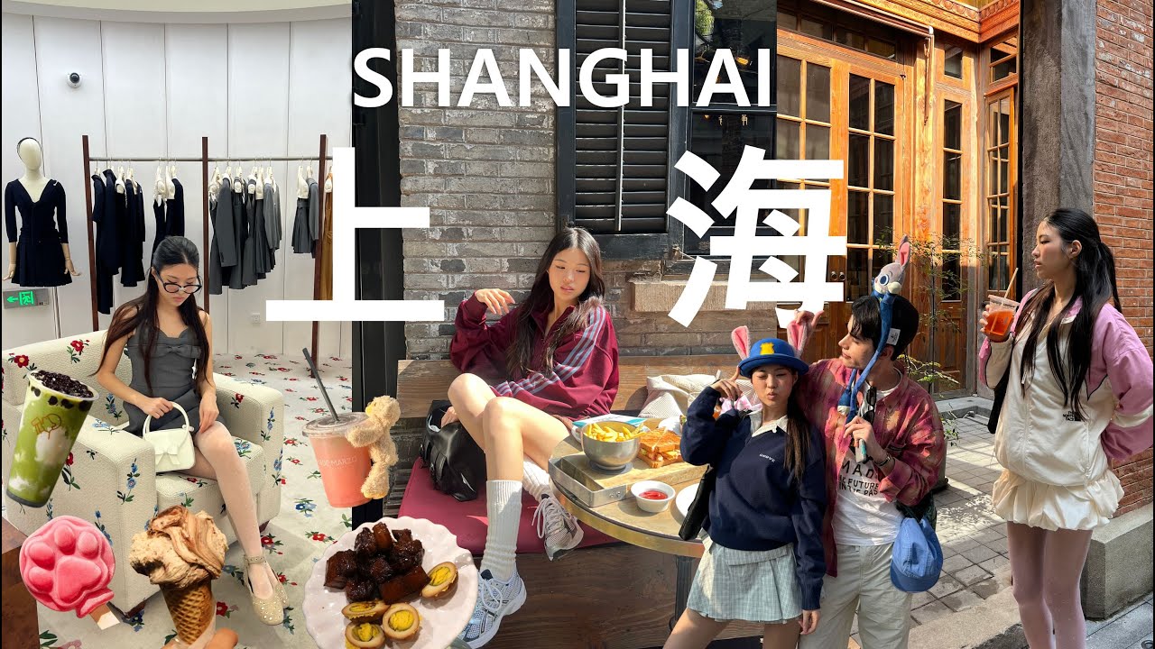SHANGHAI VLOG 🇨🇳 Disney Land l Shopping y Cafes Aesthetics con James y Jimin 🐰