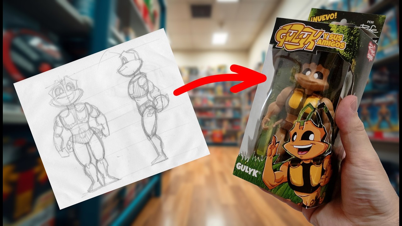 Hice una figura de acción desde cero! diseño - 3D - packaging...