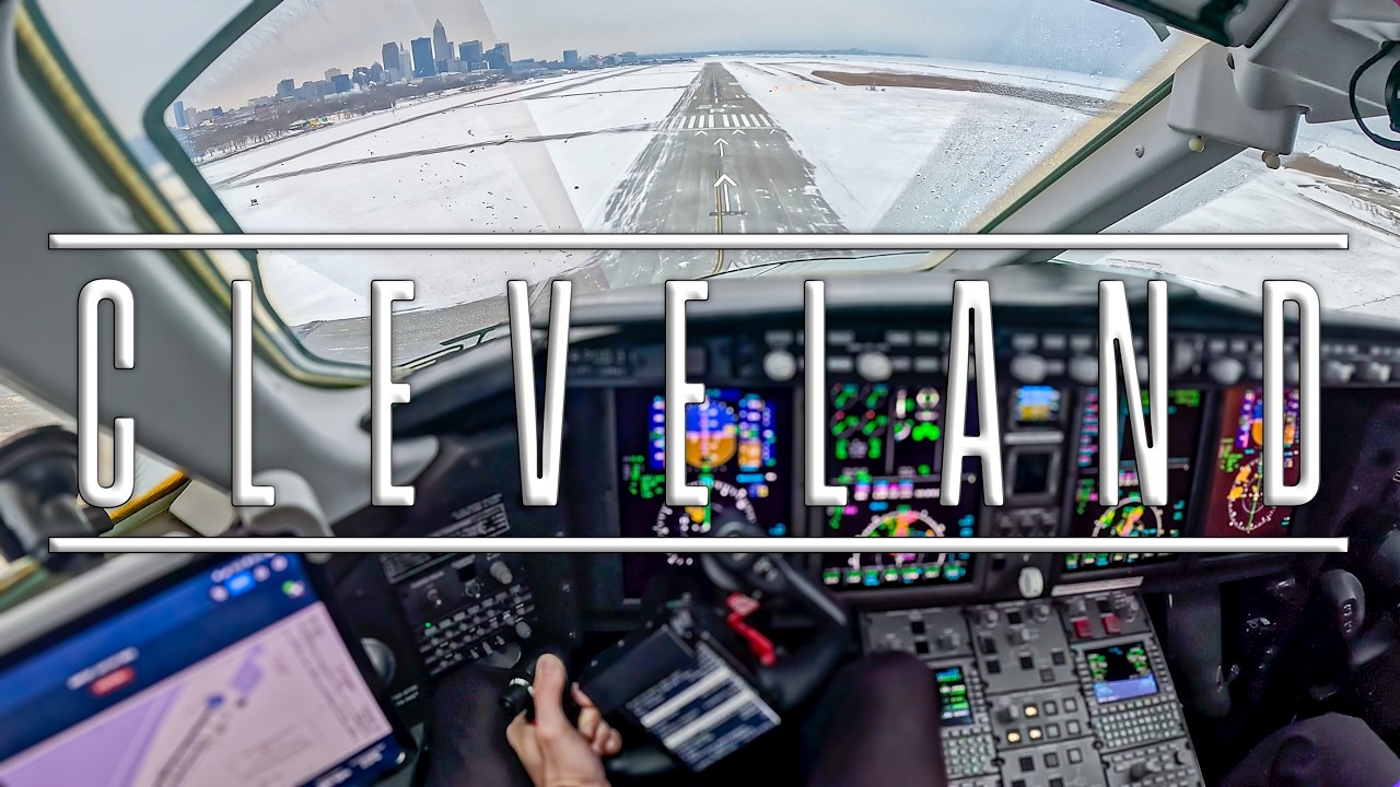 Snow Covered Cleveland | Challenger 300