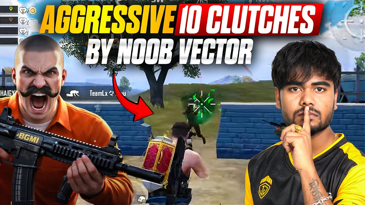 1v4 Only 10 Clutches Noob Vector nhi Darinda Vector || Antaryami Gaming