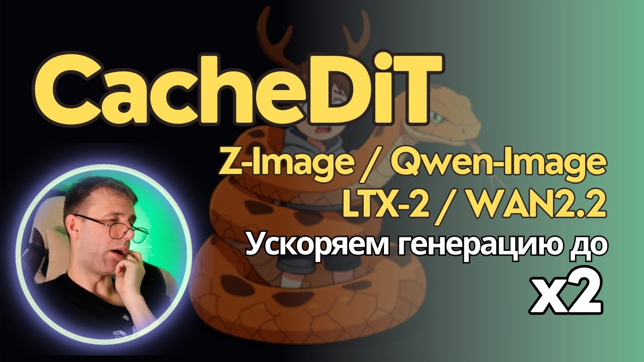 CacheDiT - ускорение генерации х2 в ComfyUI. Инструкция по установке и использованию ноды