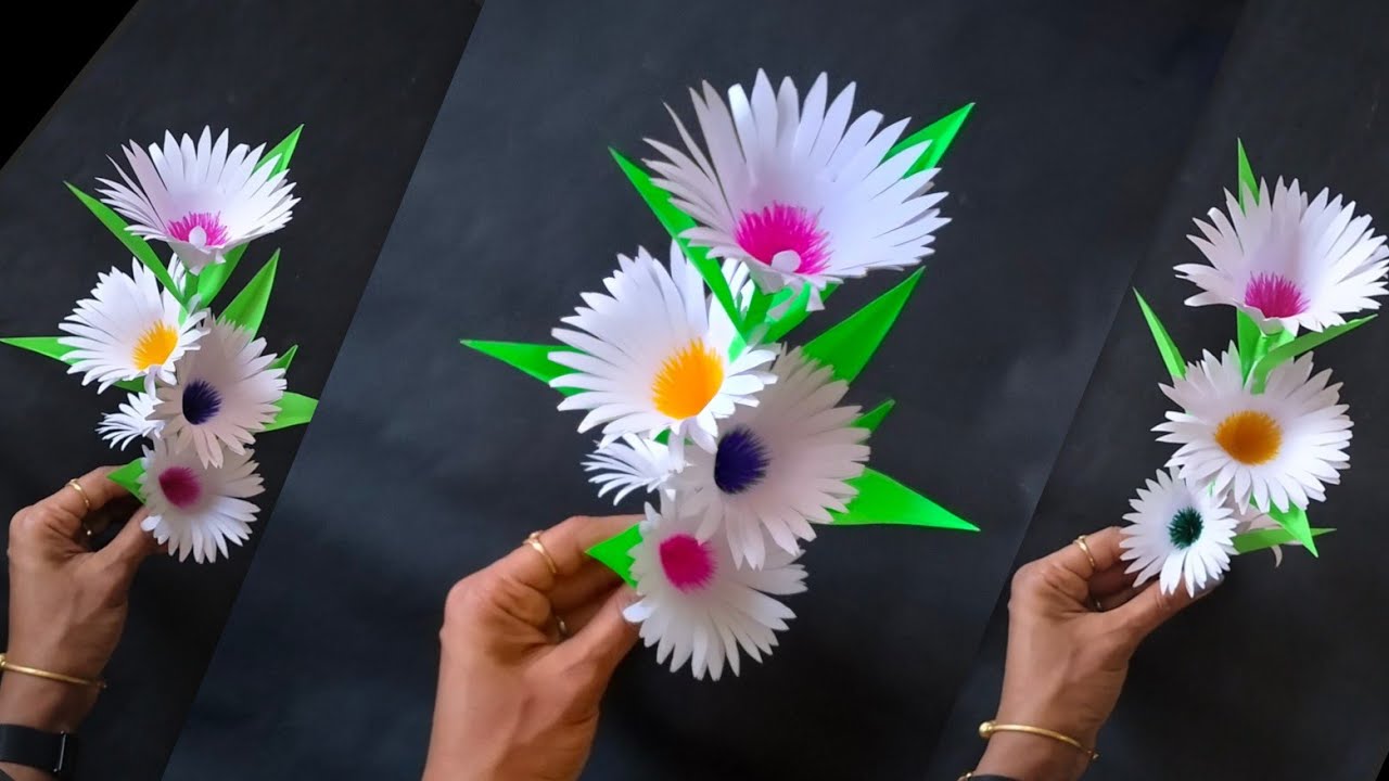 Beautiful Paper Flower Making | DIY | Paper Crafts | Home Decor Ideas | Paper Flower