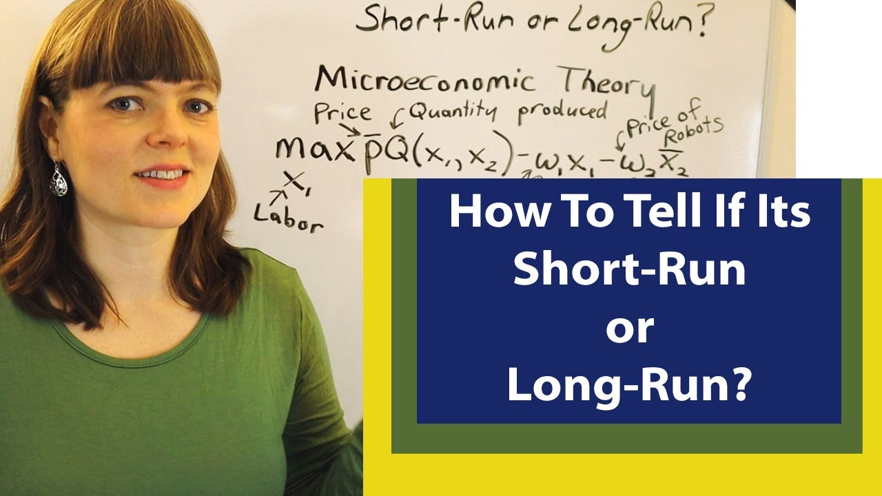 How to tell if it's Short-Run or Long-Run in an economic model