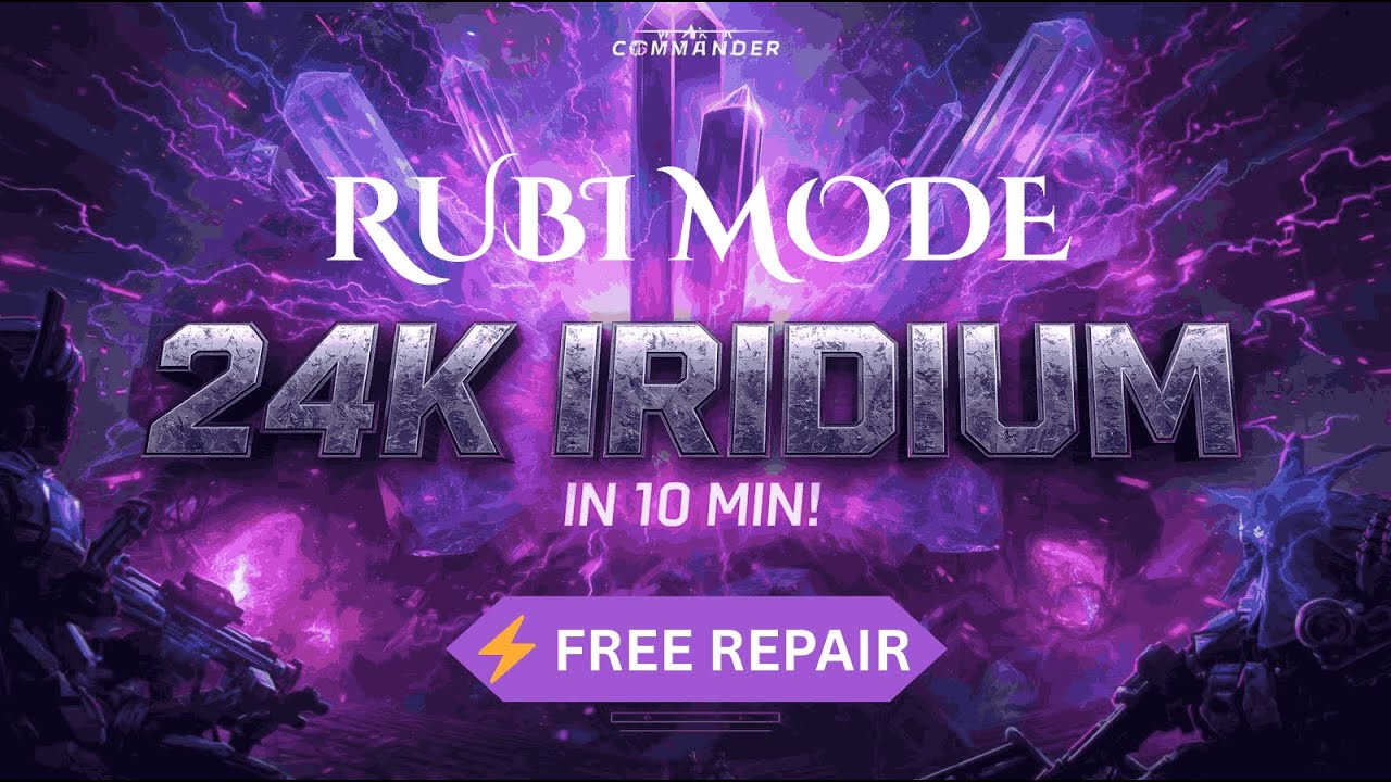 War Commander IRIDIUM 💥 Grab 24K in UNDER 10 Minutes! RUBI ON | FREE REPAIR | Ultimate Fast Farm