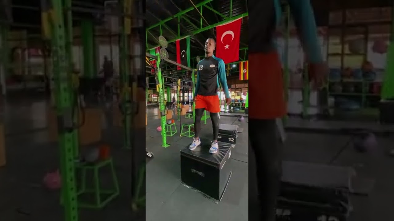 Talent is nothing without hard work. Ssali Alpha Thierry at the gym.