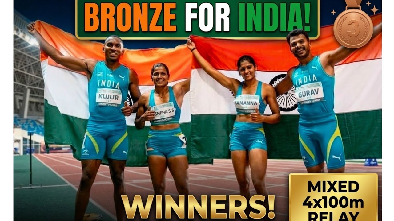 4x100m Mixed Relay INDIA clinch  🥉|Asian Relay Championship 2026 