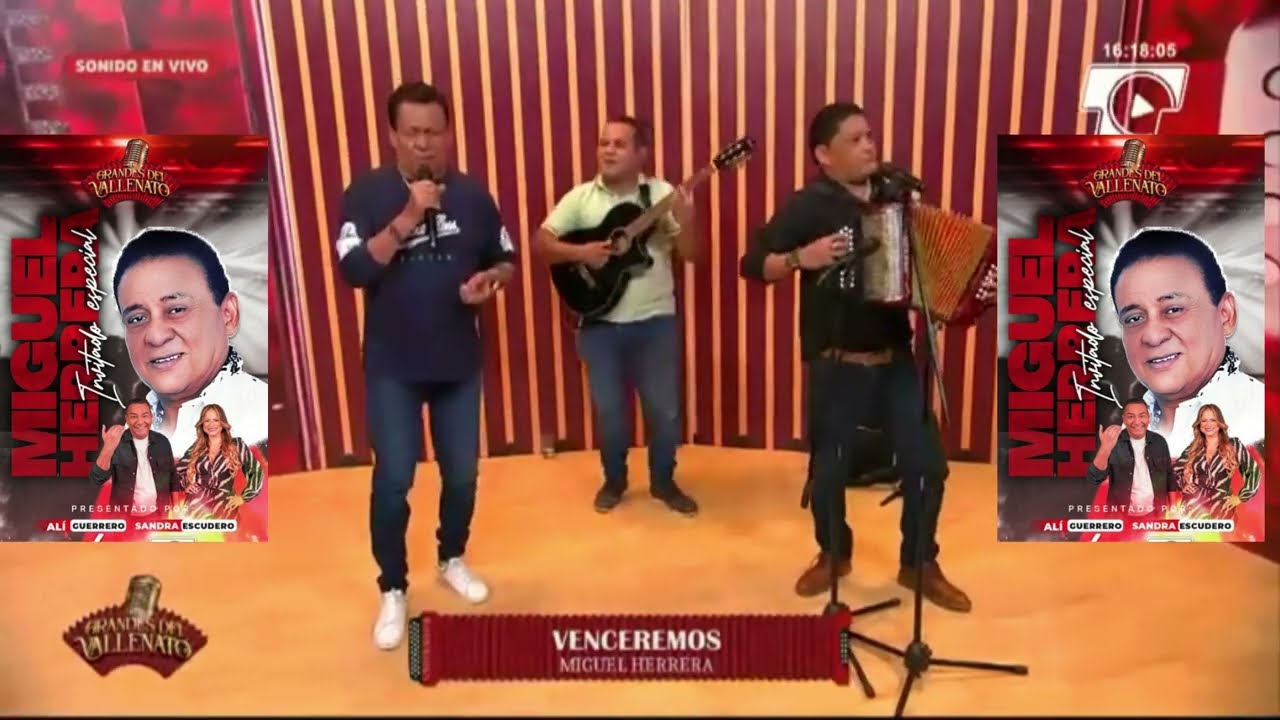 MIGUEL HERRERA Y JOSE LOPEZ   en TELECARIBE  cantando su éxito Venceremos.