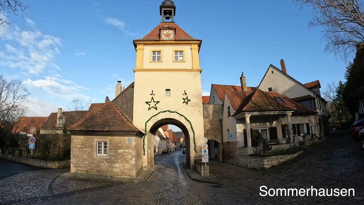 D: Sommerhausen. Unterfranken. Eindrücke aus der Ortsmitte. Januar 2024