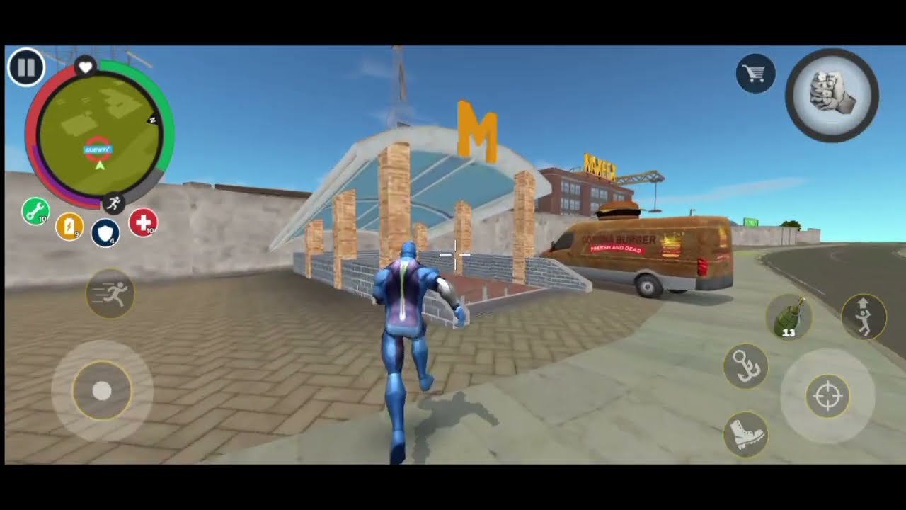 Ice Cream Man In Rope Hero Mafiya City Wars Map
