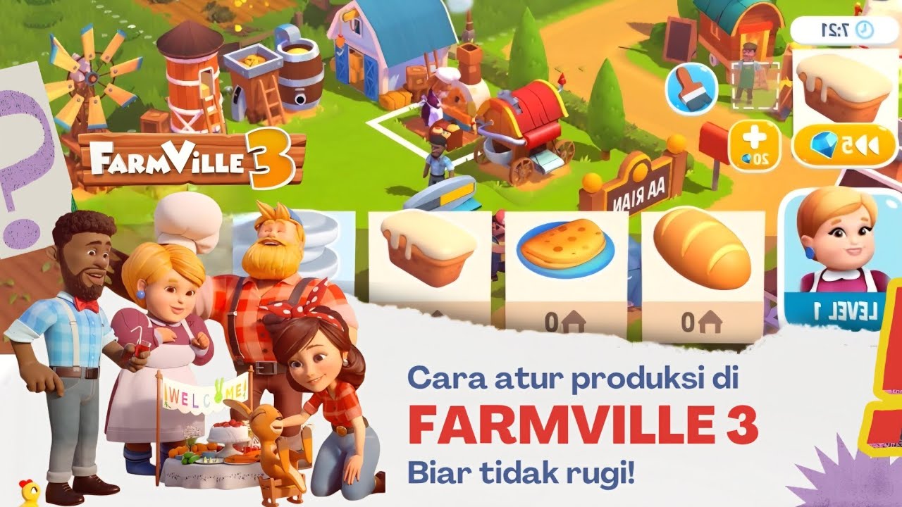 CARA ATUR PRODUKSI FARMVILLE 3, Biar GAK RUGI!
