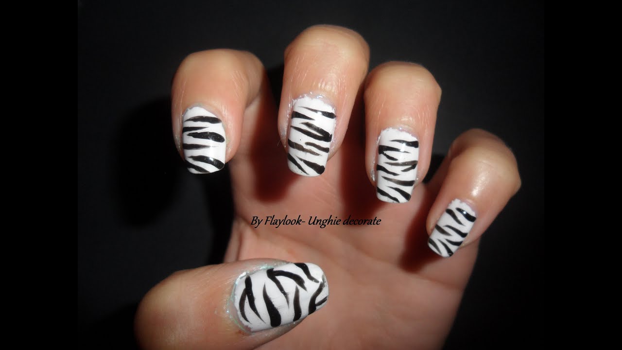 Video tutorial #14 nail art zebrata...by Flaylook