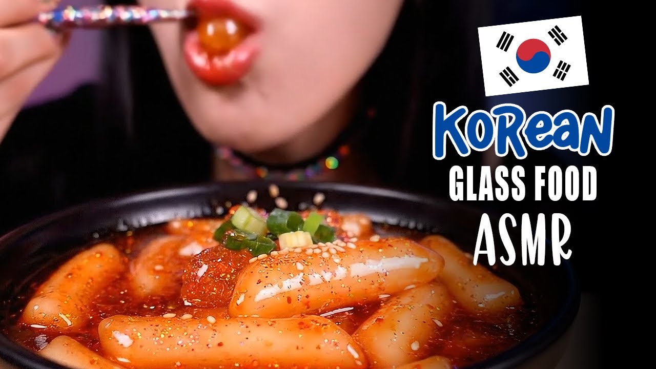 Favorite KOREAN FOOD ASMR – Glitter Glass Edition 🍡🍜