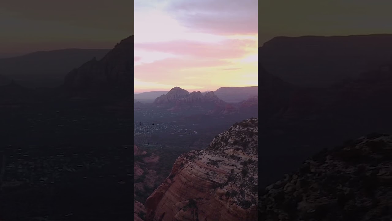 Crazy Sedona Sunset 🤯 #landscapephotography #dronefootage #sedonaarizona