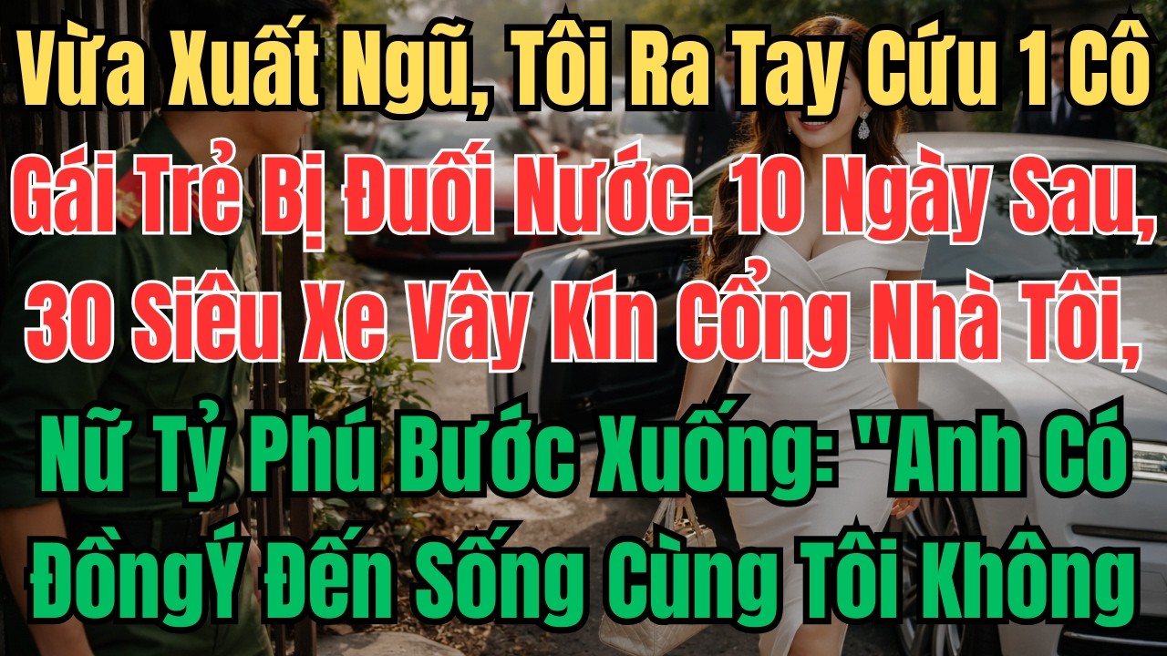 Vừa Xuất Ngũ, Tôi Ra Tay Cứu 1 Cô Gái Trẻ Bị Đuối Nước. 10 Ngày Sau, 30 Siêu Xe Vây Kín Cổng Nhà Tôi