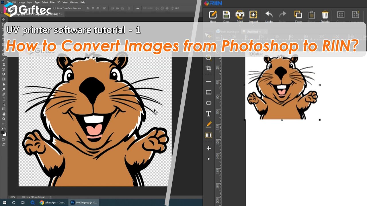 UV Printer Software Tutorial - How to Convert Images From Photoshop to RIIN?