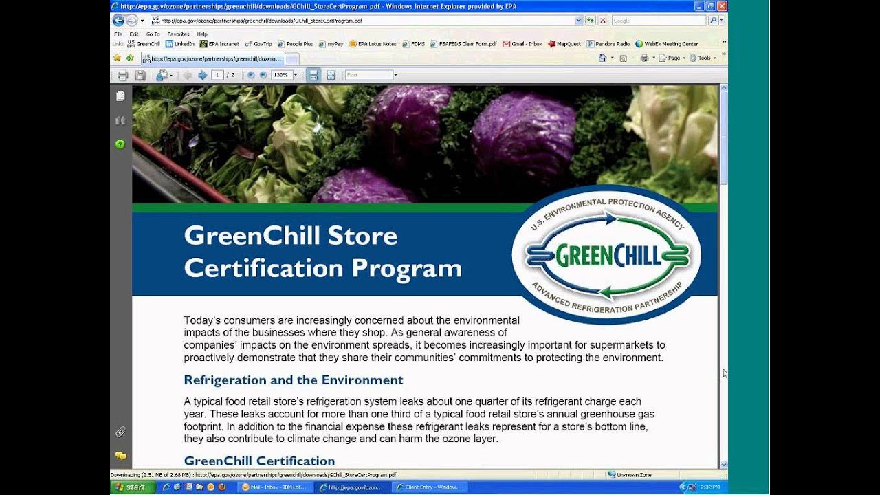 GreenChill A Partnership to Eliminate Refrigerant Emissions from Supermarkets