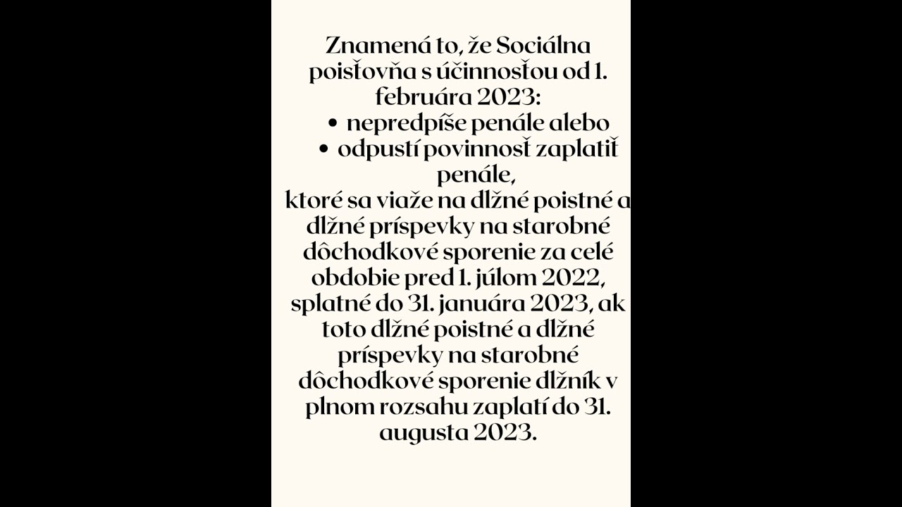 Gener&aacute;lny pardon 2023 - soci&aacute;lne odvody #socialnapoistovna #odvody #szco #zamestnanie