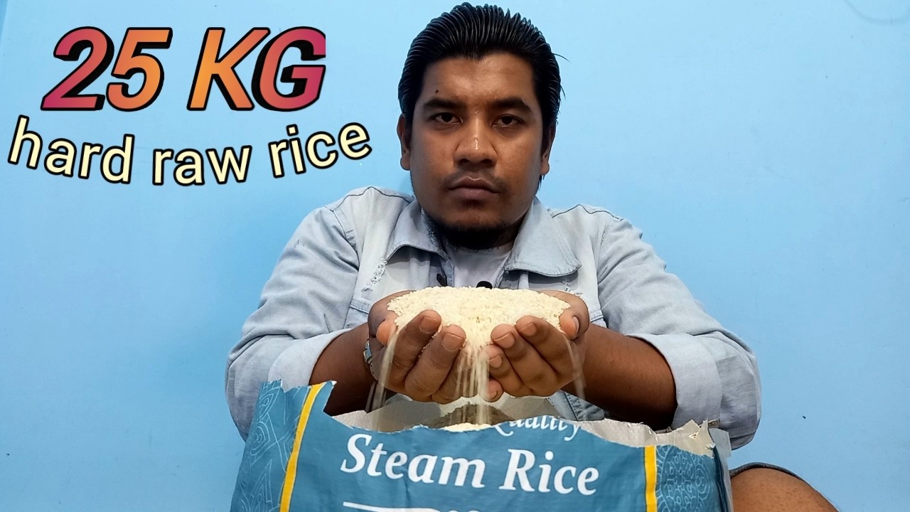25 KG HARD RAW STEAM RICE EATING MUKBANG | RAW RICE EATING ASMR | RAW RICE EATING | RAW FOOD