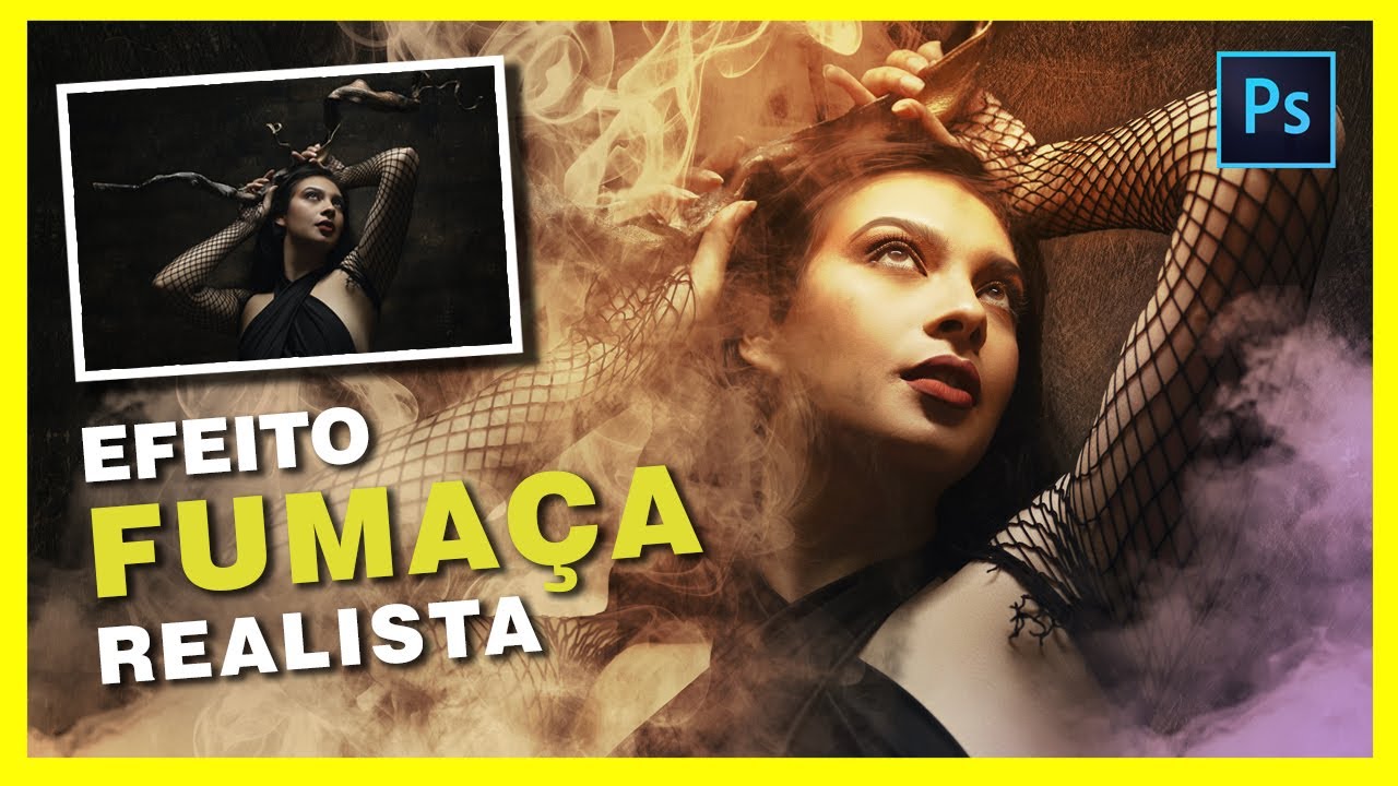 Como fazer fumaça no photoshop, efeito visual incrível e dramático, tipo Cinema #photoshop