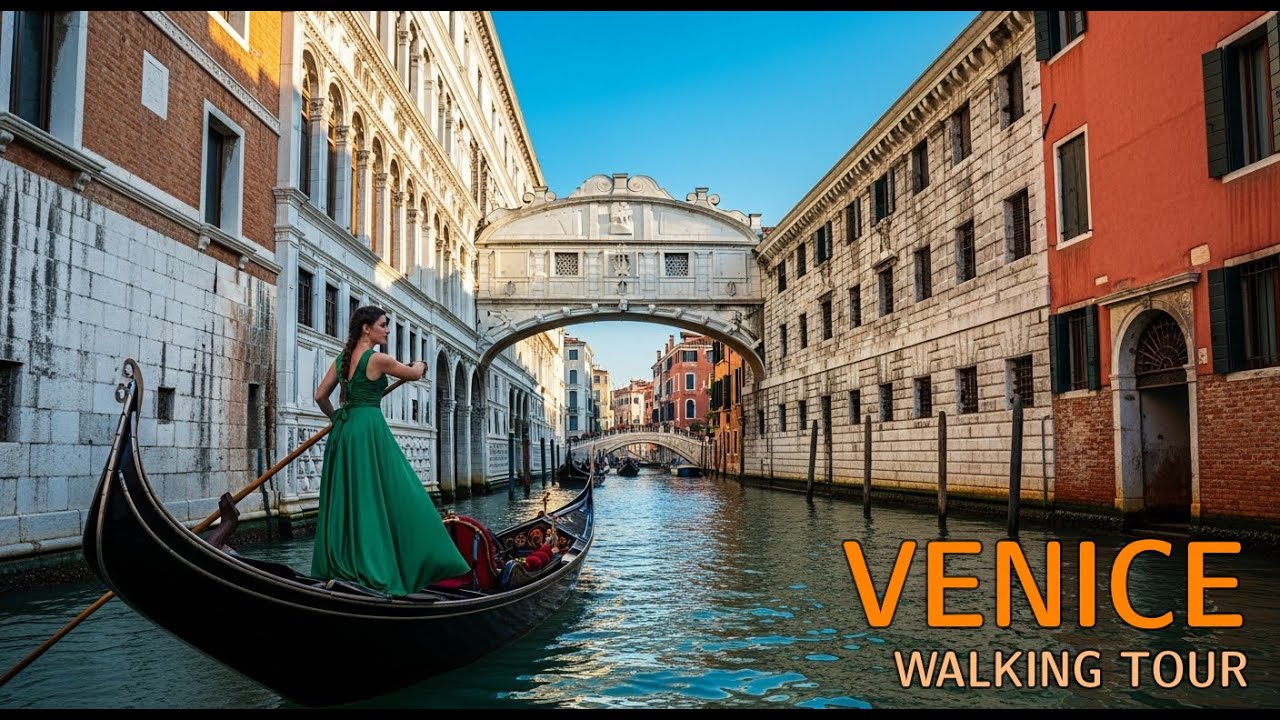 Venice in 80 Minutes: Gondola Ride and Walking Tour - 4K July 2025
