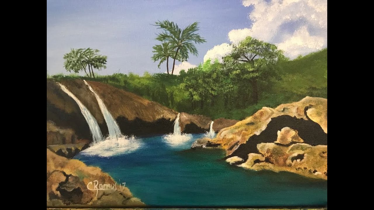 Como pintar paisaje de rio