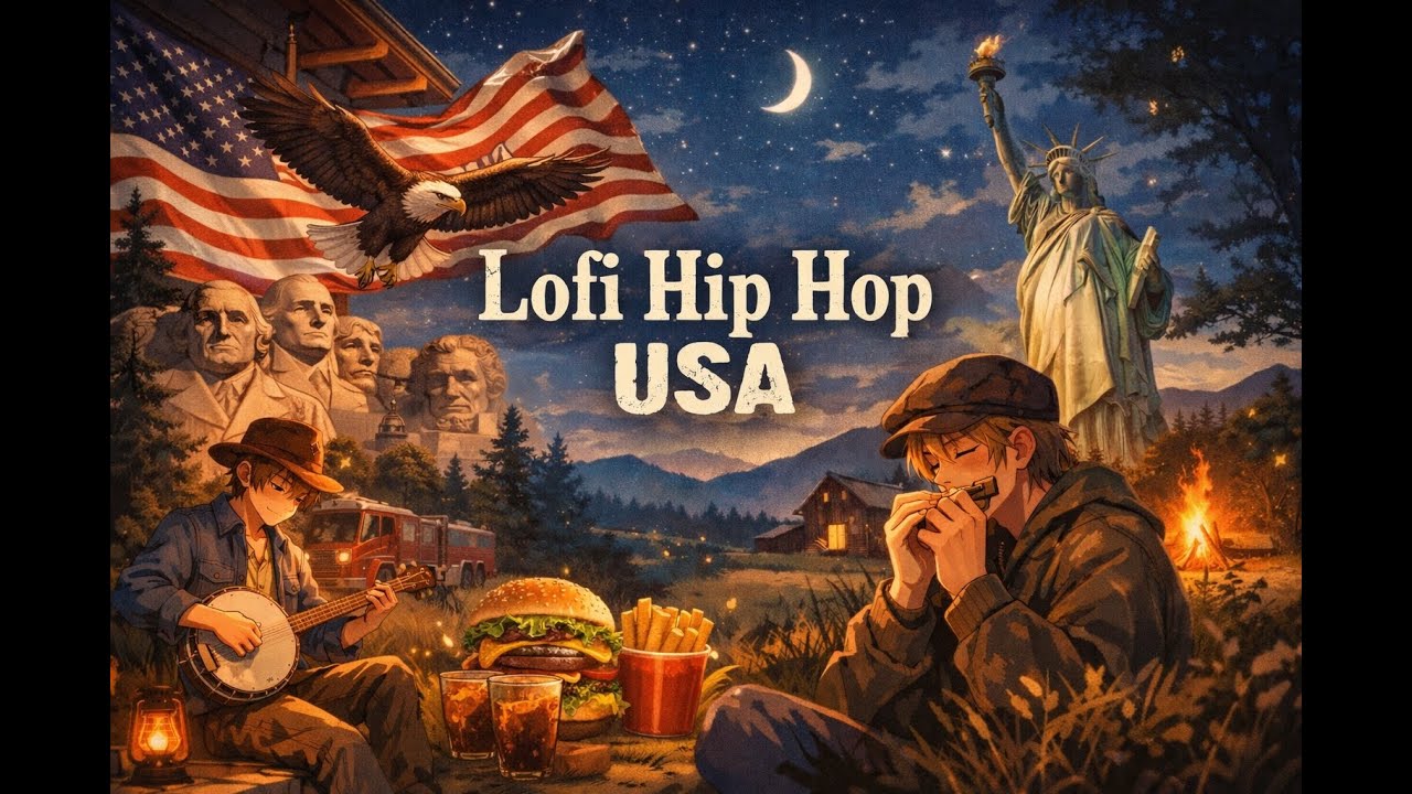 Lo-Fi Hip Hop USA 🇺🇸🦅🎧 | Music to Calm Anxiety & Overthinking 🌙✨