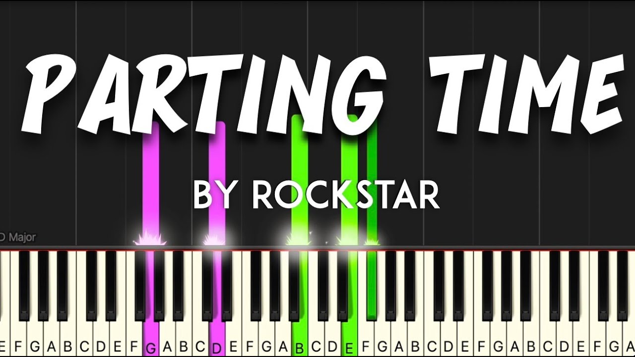 Parting Time by Rockstar synthesia piano tutorial + sheet music & lyrics