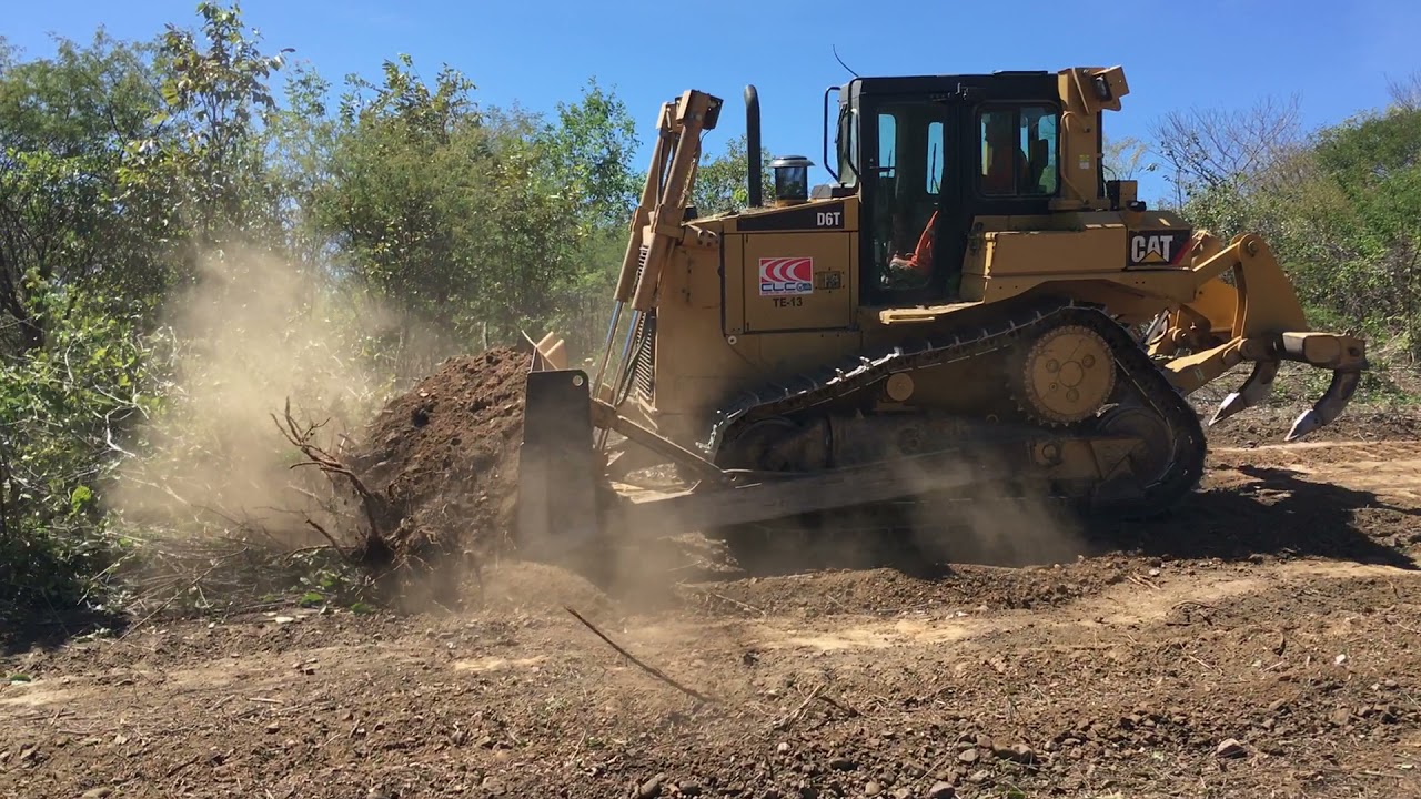 Trator de Esteira CAT D6 T abrindo estrada