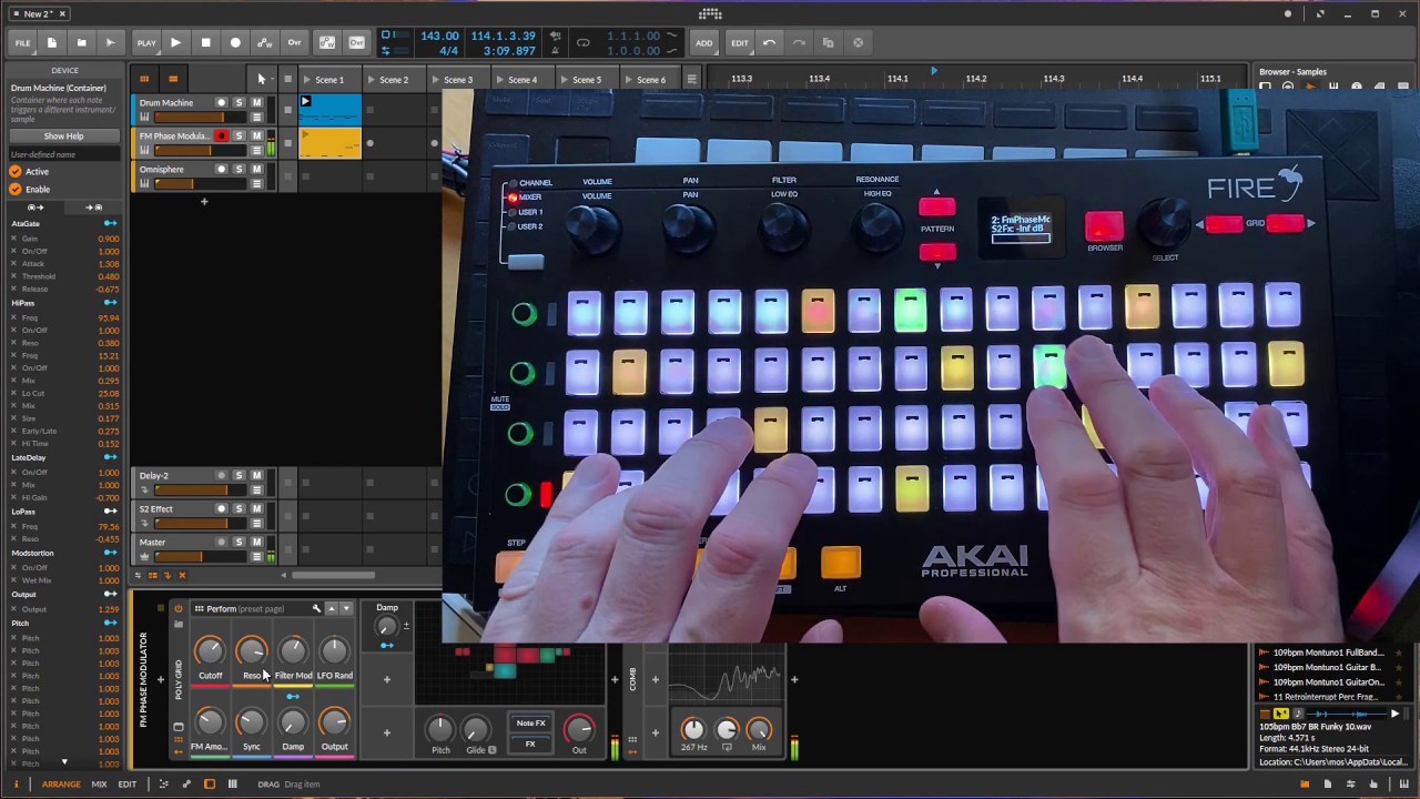 Bitwig support for Akai Fire