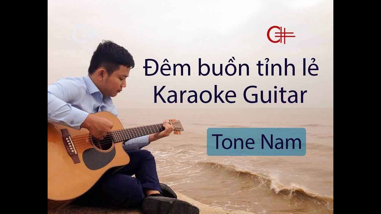 Đêm buồn tỉnh lẻ (Tú Nhi - Bằng Giang) - Beat karaoke Guitar Văn Anh (Tone Nam Cm)