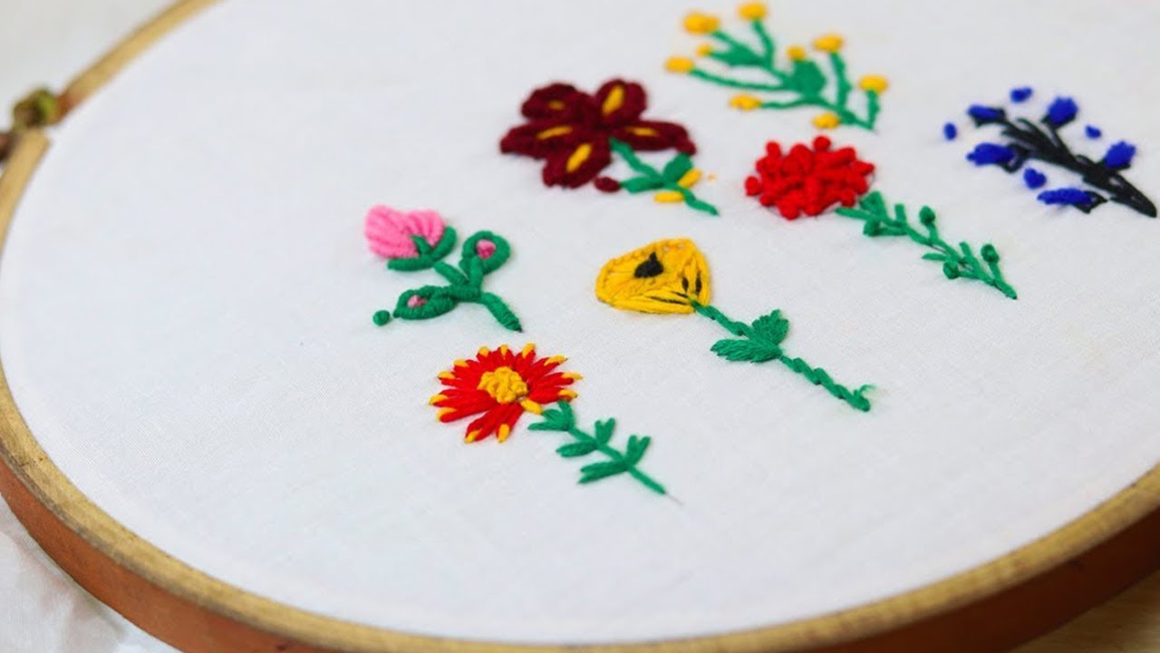 Different Types of  Filling Stitch all over embroidery work for dresses | allover embroidery
