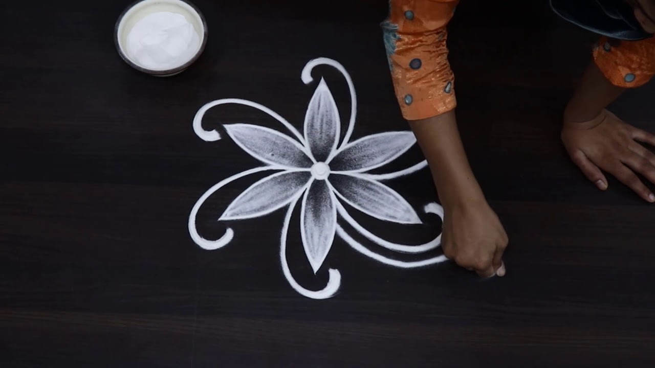 Latest Diwali Kolam with 3 dots | Deepavali Special Muggulu for Beginner | Easy 3x2 dots kolam