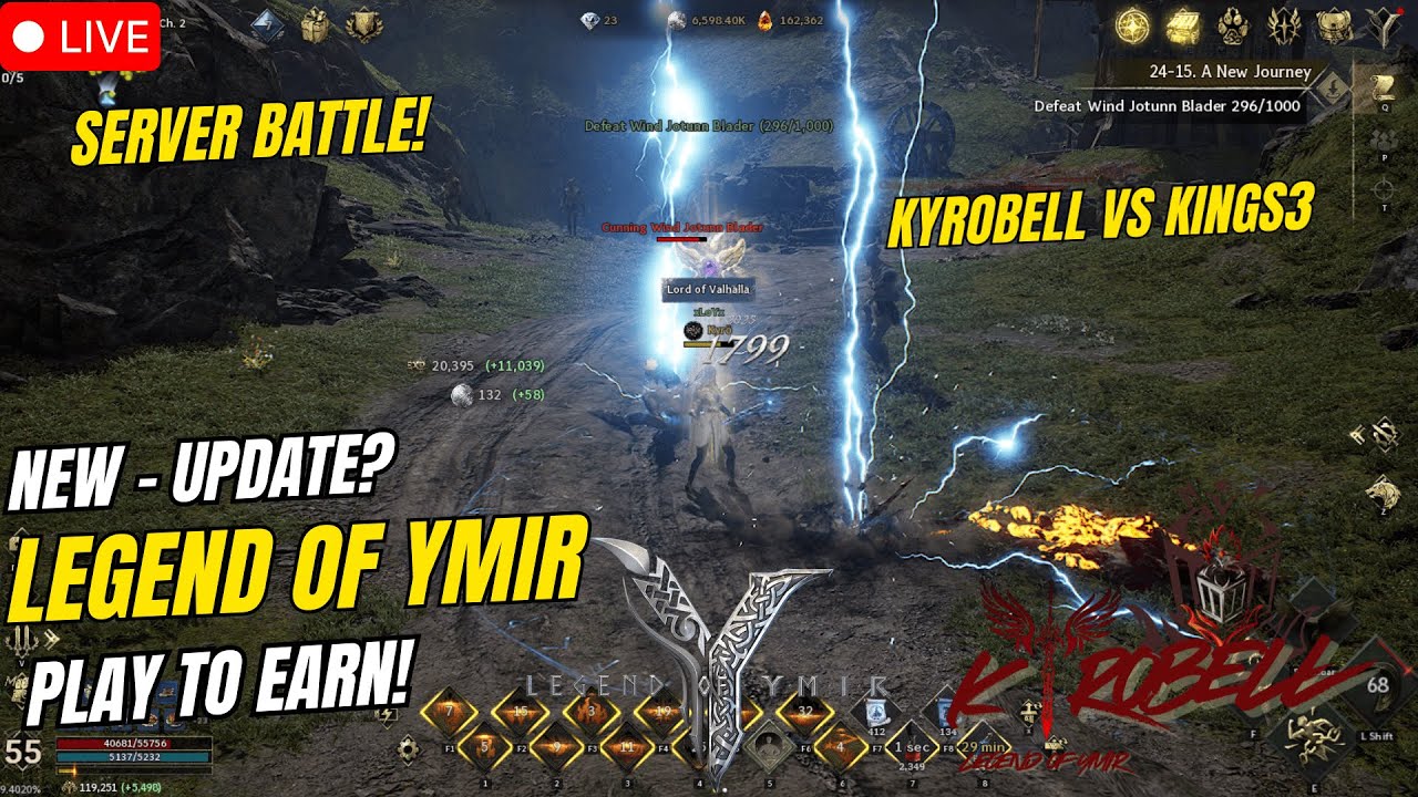 Legend Of Ymir | Server Battle Kyrobell Vs Kings3 , New Update!  ( Tagalog )