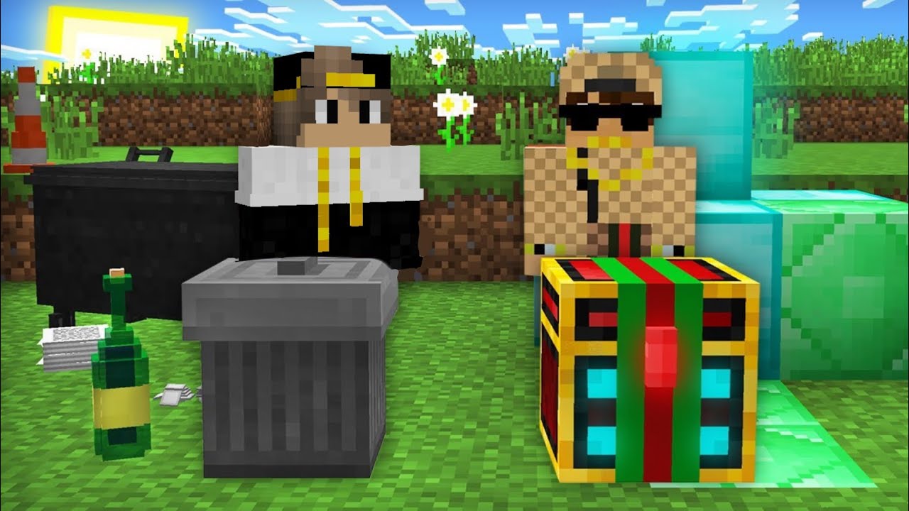 🤑BOMJ MEN VA MILLIONER BILAN | MINECRAFT UZBEK TILIDA