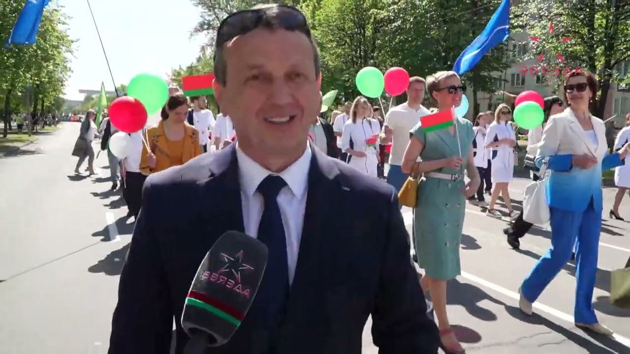 Шествие трудовых коллективов в День города Новополоцка