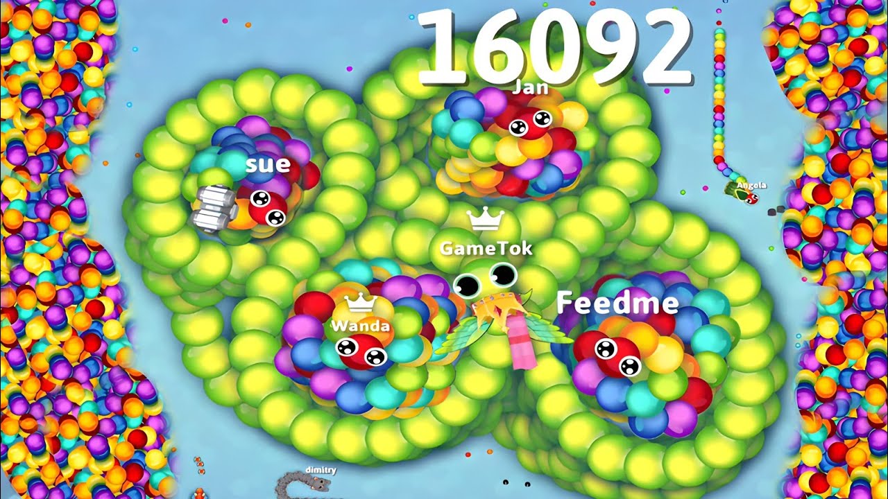 Snake Io 🐍 I Circling 5 Big Top Lovely Snake 🐍 The Map Epic Snake Gameplay