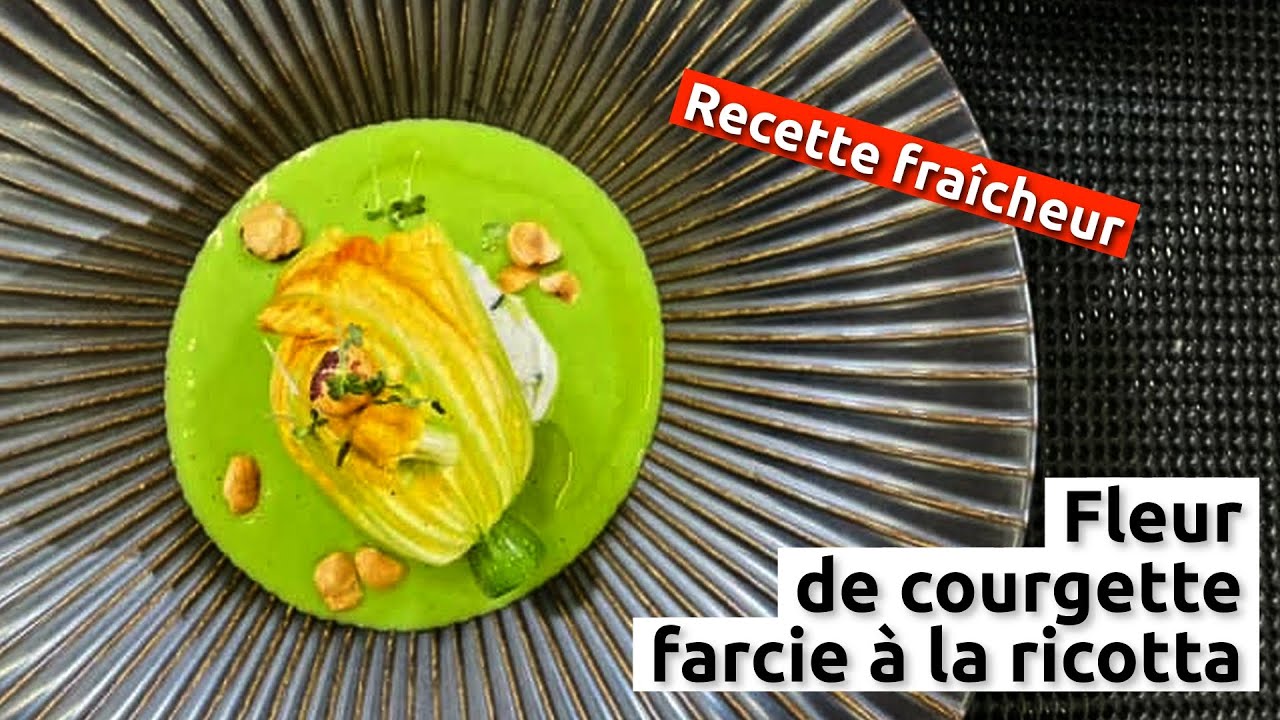 Fleur de courgette farcie à la ricotta