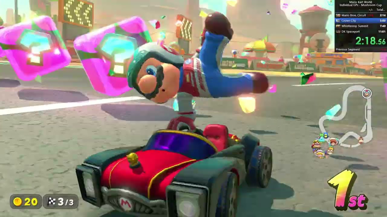 Mario Kart World | Mushroom Cup Speedrun | 10:58 (Tied WR)