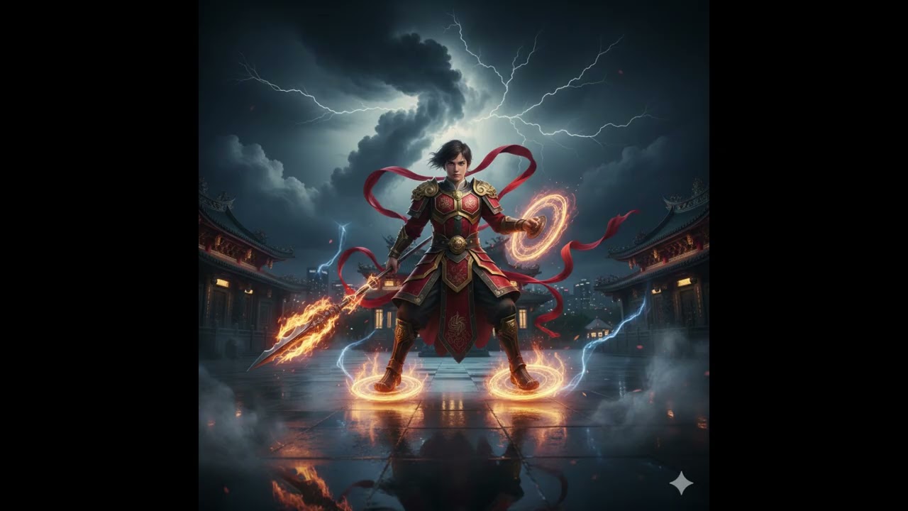 開天宮  《中壇元帥 》主題曲：《開天令 · 風火戰魂》  符門一開，萬邪退散   #開天宮靈異錄 #台灣宮廟 #都市靈異 #中壇元帥#官將首 #八家將 #代天巡狩 #符令執法#SUNO AI