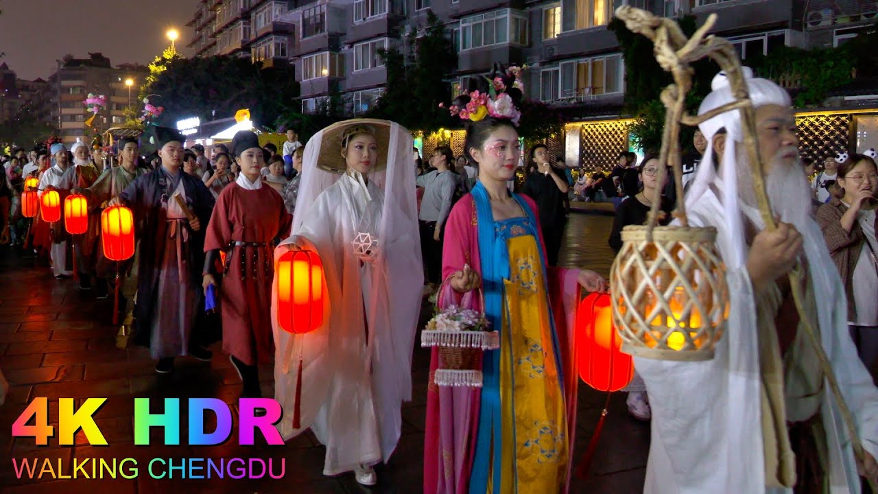 [4K HDR] China's National Day for 1.4 billion people is crazy.#chengdu #宽窄巷子#成都