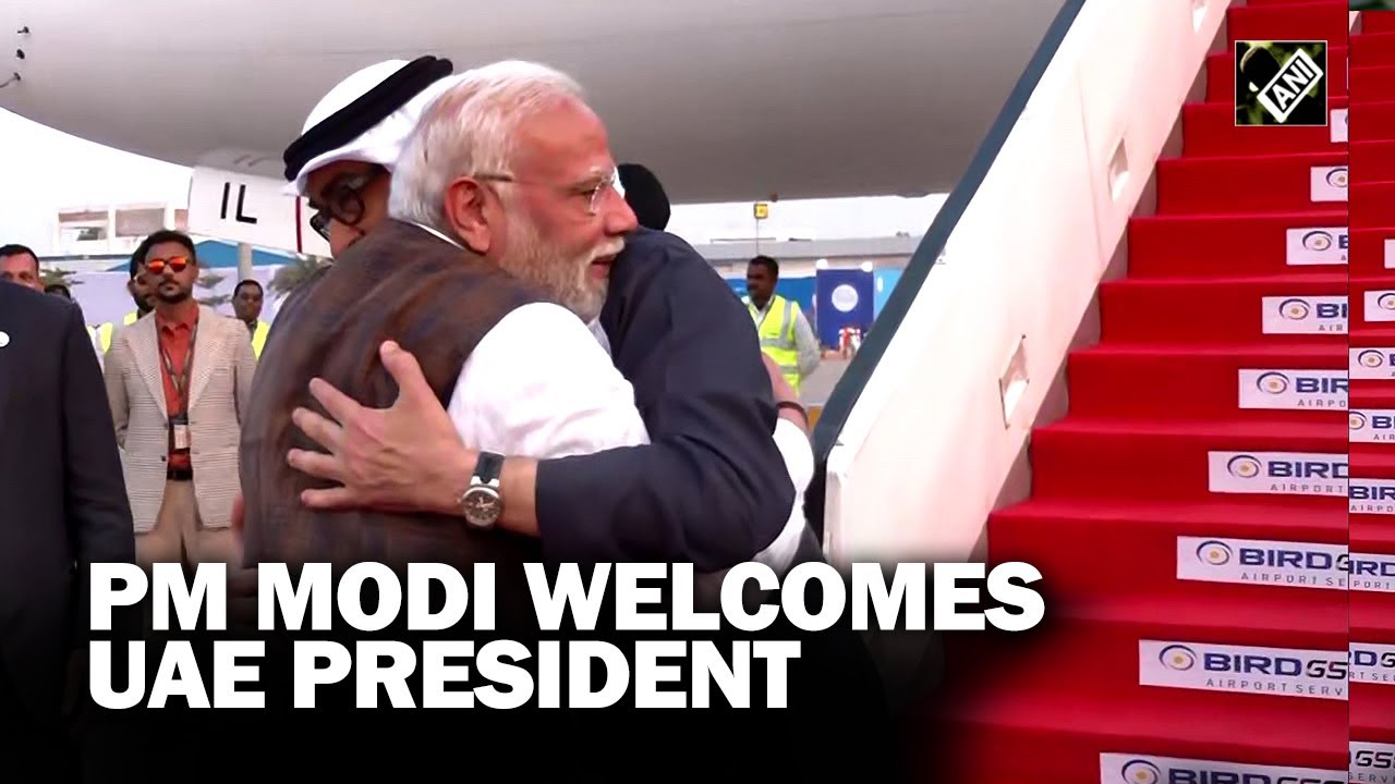 PM Modi welcomes UAE President as he lands in Gujarat to take part in Vibrant Gujarat Global Summit