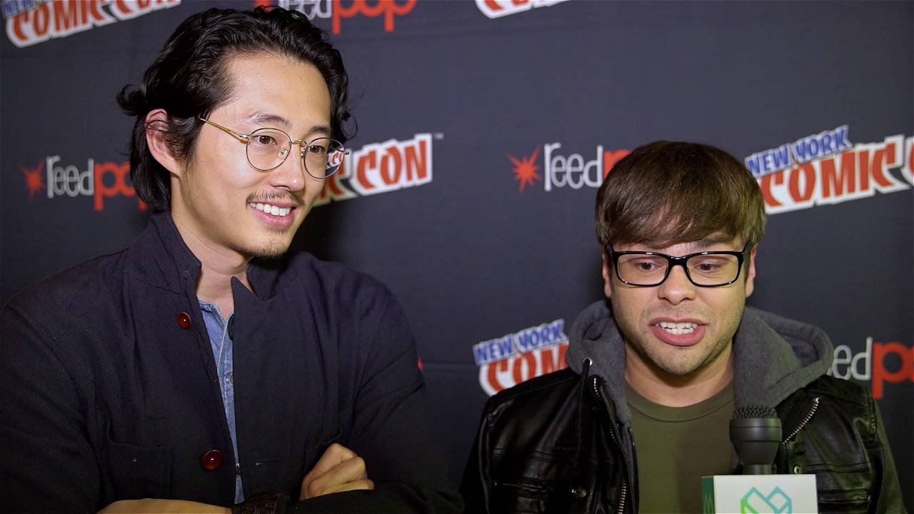 Steven Yeun & Charlie Saxton, Trollhunters - New York Comic Con 2016