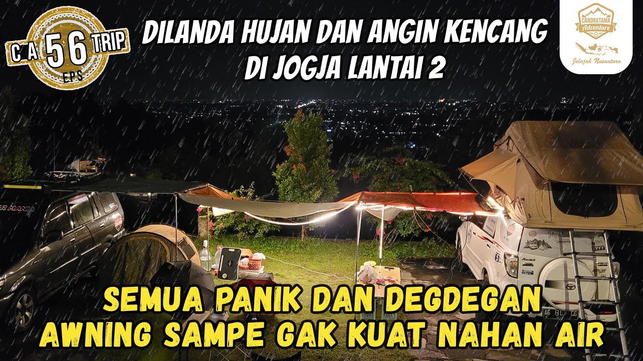 Tenda Hampir Roboh diterpa Hujan Angin Saat Bercampervan di Tebing Breksi Watu Tapak Camp Hill Jogja