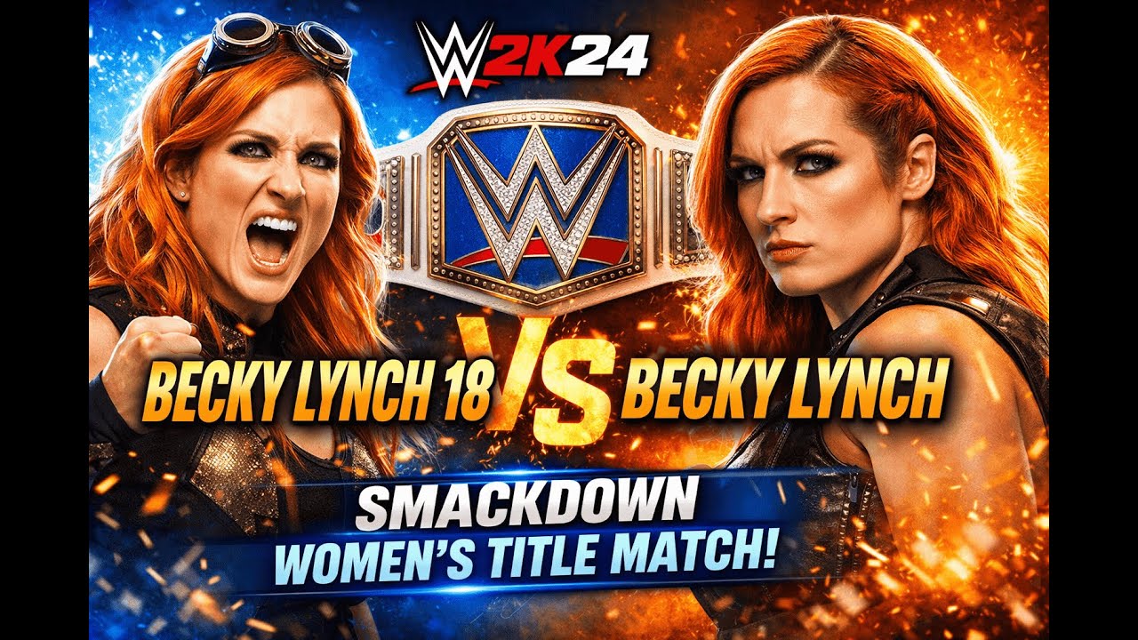 Becky Lynch 18 vs Becky Lynch – WWE SmackDown Women’s Title Match in WWE2K24