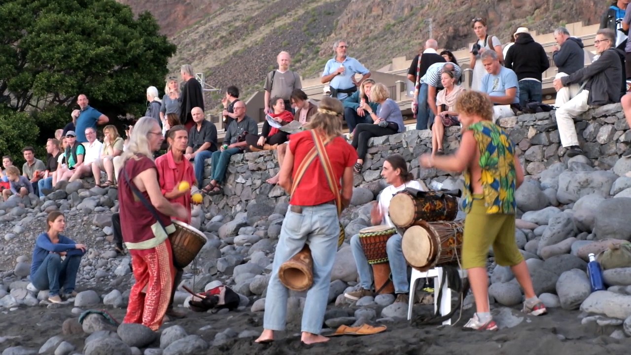 GOMERA-Sunset-Drumming and Fireshow, Dez. 2016 - 25 Minuten lang